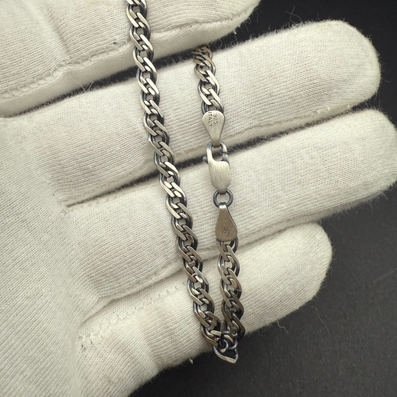 Men's Silver Chain Bracelet - Picture 1 of 4